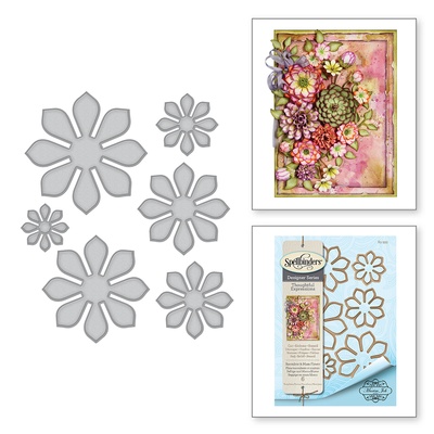Ножи от Spellbinders – Shapeabilities Succulent and Mum Flower Etched Dies Thoughtful Expressions by Marisa Job