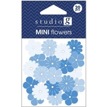 Набір паперових квітів Studio G - Blue, колір блакитний, 20 штук