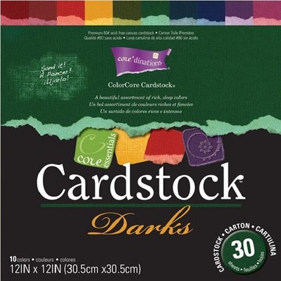Набор кардстока с внутренним слоем Core'Dinations - Cardstock Darks, 30х30 см