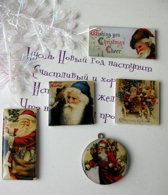 ЦІНУ ЗНИЖЕНО! Фішки для скрапбукінгу з епоксидним покриттям Новий рік 4