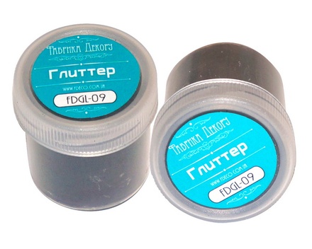 Глітер чорний 20 ml, сухий