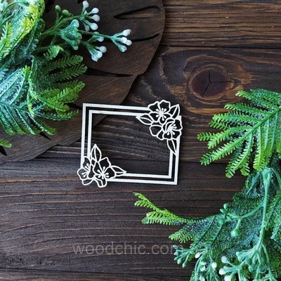 Чипборд рамка весняна прямокутна