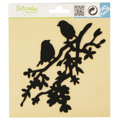 Фетровое украшение от Feltables Fashion - Silhouettes Lovebird Branch, 1 шт