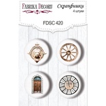 Набір скрап-фішок 4шт. Journey to Provence 420, ТМ Фабрика Декору