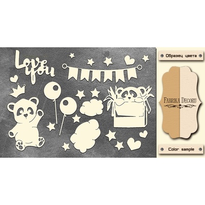 Чипборд Фабрика Декору - My little baby girl 2, колір молочний, крафт