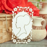 Чипборд Scrapbox - Силует в рамці арт-нуво Hm-027