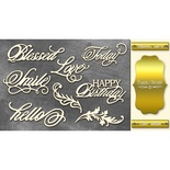 Чипборд Фабрика Декору - Романтика 1, колір золото