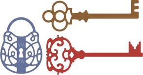 Ножі для вирубки Lock and Keys від Cheery Lynn Designs
