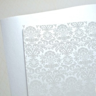 Лист дизайнерской бумаги с рисунком Роскошно 2, цвет Жемчуг, А4