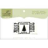 Акриловый штамп Lesia Zgharda SR059e Різдвяна марка, размер 3,6х2 см.