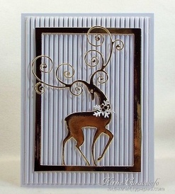 Нож от Impression Obsession - Pine Branch - Олень с завитками