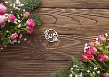 Чипборд від WOODchic - Новорічна кулька 2019 з зірками, 4.5x4.5см