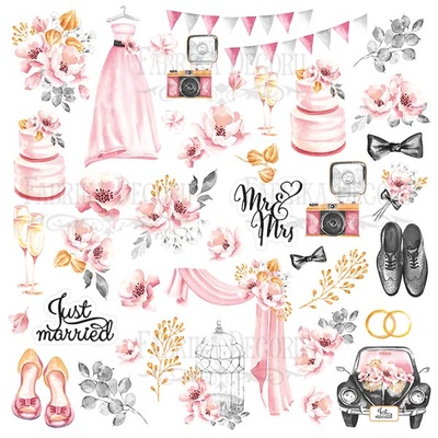 Набір картинок для вирізання Say Yes 20x20см, ТМ Фабрика Декору