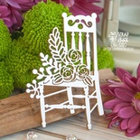 Чипборд ScrapBox - Вінтажний стілець з квітами Ho-120