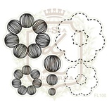 Набор акриловых штампов Lesia Zgharda FL100 Цветы с контурами