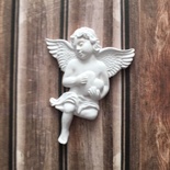 Гипсовое украшение от Е.В.A - Ангел с сердцем, 5.3х6.9 см