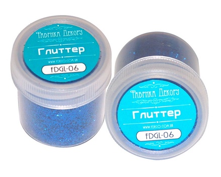Глітер синій 20 ml, сухий