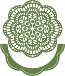 Лезвие от Cheery Lynn Designs - Ambergris Doily w/ Angel Wing - DL241