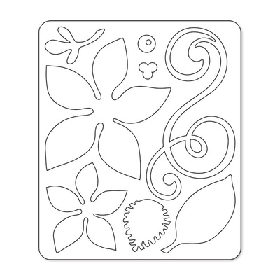 Ніж для вирубки з Sizzix - Sizzix Sizzlits Die - Poinsettia Swirls