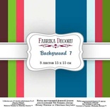 Набір скрап-паперу Backgrounds 7, 15x15см 8 аркушів, ТМ Фабрика Декору