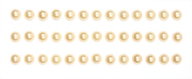 Самоклейні напівперлинки від ScrapBerryʼs "Персики", 6 мм, 39 шт.