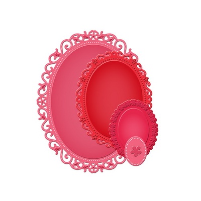 Лезвия от Spellbinders - Floral Ovals