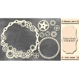 Набір чіпбордів Рамка - стімпанк 2 #392 color_Milk, ТМ Фабрика Декору