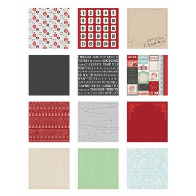 Набір паперу DCWV - Home For Christmas, 30x30 см, 24 аркуші