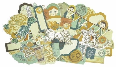 Набір висічок від Kaisercraft - Hidden Treasures - Die Cut Collectables, більше 50 шт.