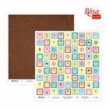 Папір для скрапбукінгу від ROSA TALENT - Cake delicious 4, двосторонній, 30x30см, 200г/м²