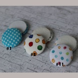 Тканинні топси від Allmacraft - серія Горохів, діаметр 2,5см, 2