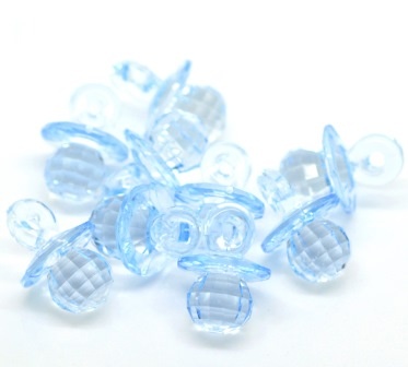 Акрилові підвіски "Соска", колір світла-синій, 27x19мм, 1 шт.