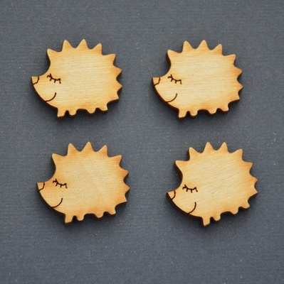 Деревянная фигурка WOOD-082 - Ежик, 1 штука