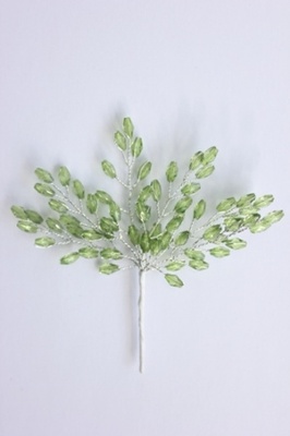 Мини-веточки с акриловыми лепестками ЗЕЛЕНЫЕ 6 шт HY0010012303