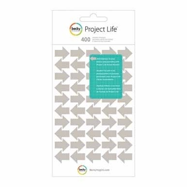 Наліпки Project Life by Becky Higgins - Stickers Grey Arrow, 400