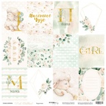 Аркуш двостороннього паперу для скрапбукінгу від Scrapmir - Картки - Pink Childhood, 30x30cм