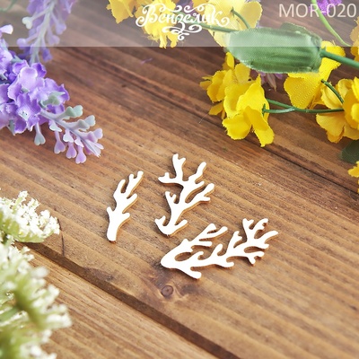 Чипборд від Вензелик - Набір коралів 02, розмір: 48x37 мм