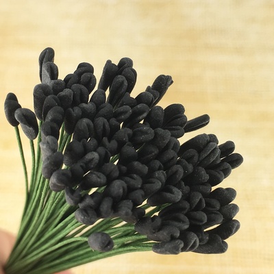 Тычинки тюльпана на проволоке, цвет черный, 5 шт.