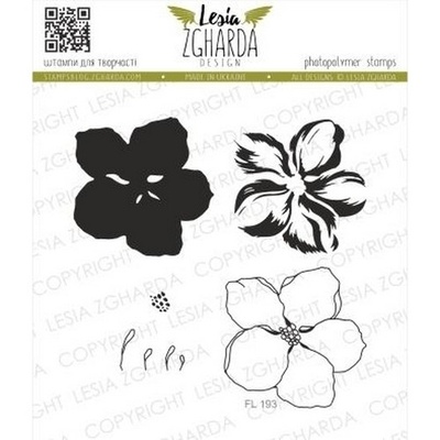 Набір акрилових штампів Lesia Zgharda Цвіт вишн̣і великий FL193