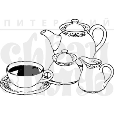 Штамп від ПСК - Англія. Чай 5 O’Clock, 5x3 см