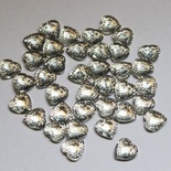 Кабашон у формі серця White, 12x12x5мм, колір білий, 10 шт.