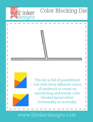 Ніж для вирубки з Lil'Inker Designs - Color Blocking Die