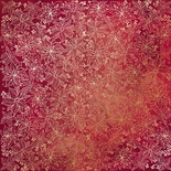 Аркуш одностороннього паперу з фольгуванням, дизайн Golden Poinsettia Burgundy aquarelle, 30,5см х 30,5см, ТМ Фабрика Декору