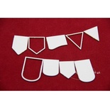 Чипборд Scrapiniec - Прапорці мікс без дірочок, 38 штук