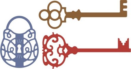 Ножі для вирубки Lock and Keys від Cheery Lynn Designs