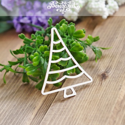 Чипборд від Вензелик - Ялинка, розмір: 46x59 мм