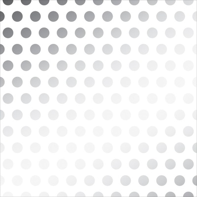Аркуш велуму у срібній горох від American Crafts - Silver Foil Dots, 30x30 см