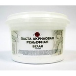 Текстурная паста акриловая рельефная тонкая, 500 мл, цвет белый