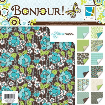 Набір скрап-паперу GCD StudiOs-Bonjour Collection, 24 двостороннього аркуша, розмір 30x30 см