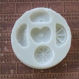 Силіконова форма (молд) - Набір фруктів, розмір: 10х20мм,15х13мм